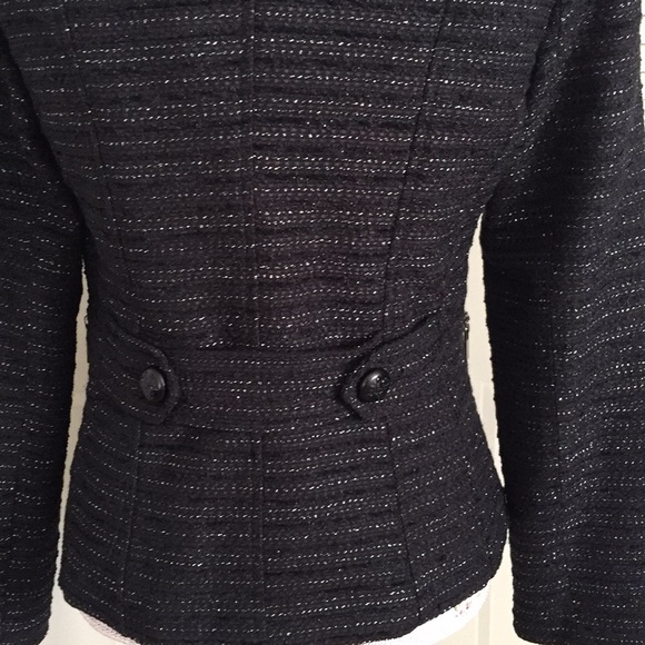 Cache Black Silver Textured Zip Jacket - Picture 6 of 8